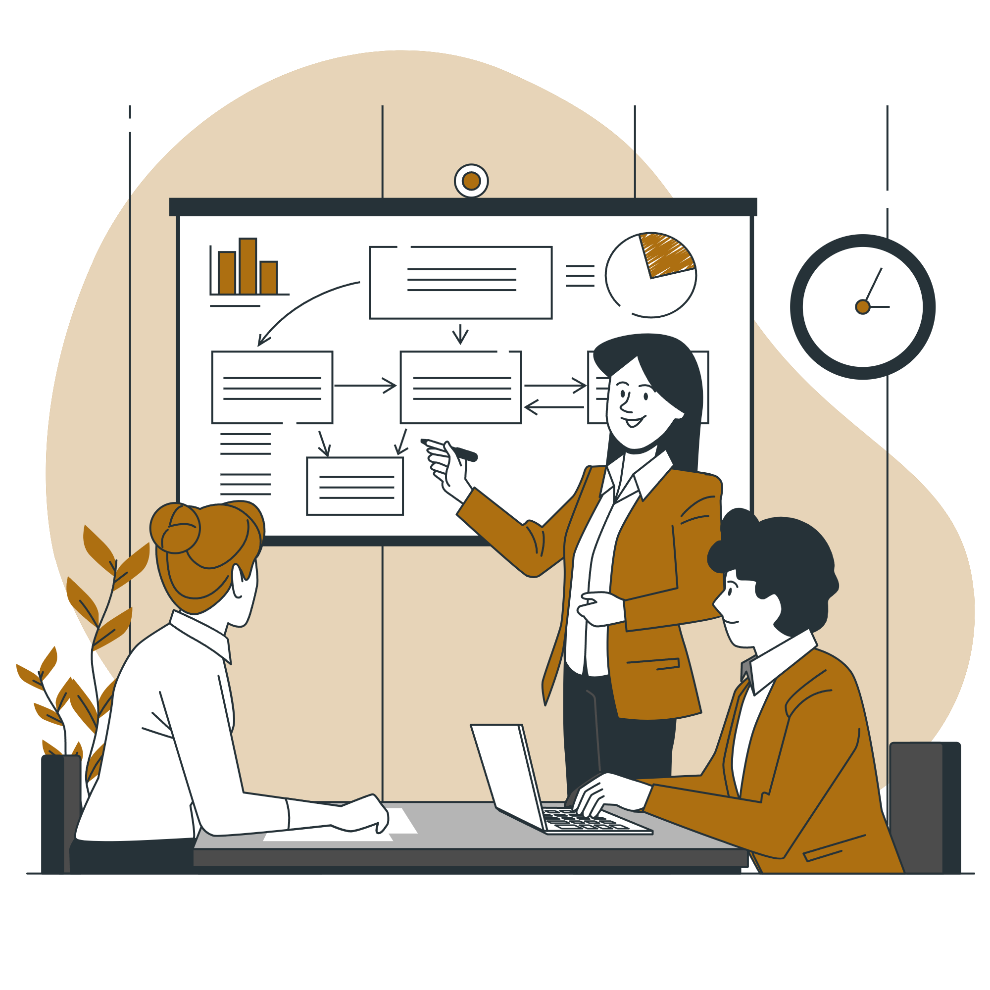 Illustration de stratégie financière